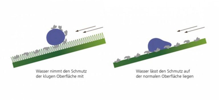 "Lotus-Effekt" nachgestellt.